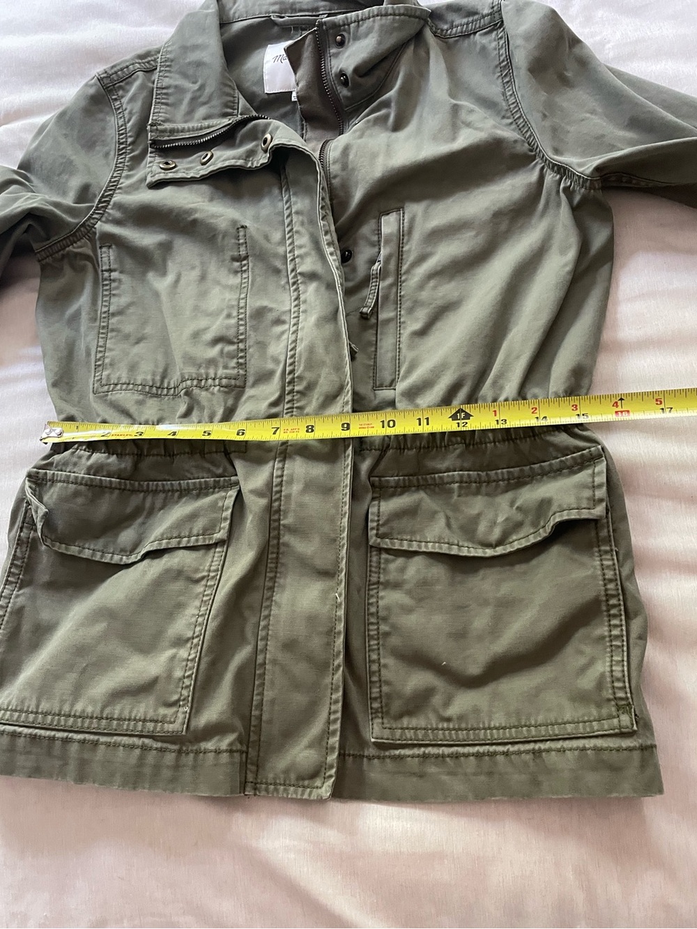 Madewell Passage 100% Cotton Olive Military Jacket Small - Picture 10 of 14